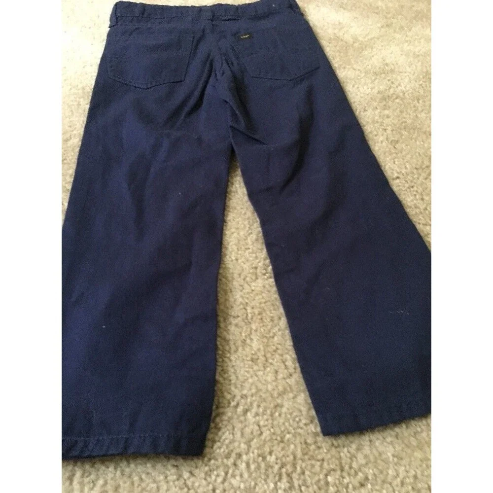 Lee Boys Blue Casual Pants Zip Button w Pockets Size Small 4 - Picture 5 of 8